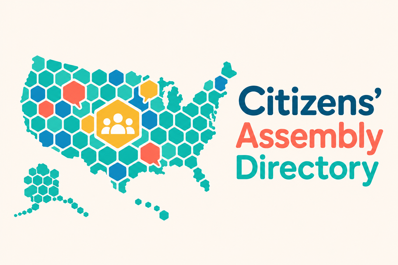 Citizens' Assembly Directory logo — a honeycomb map of the United States